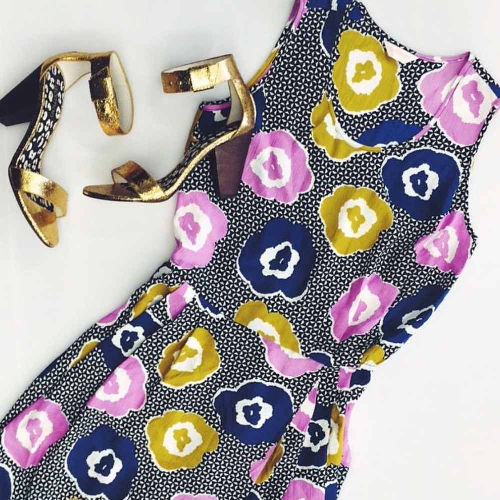 Gorman geo floral tank kimono dress